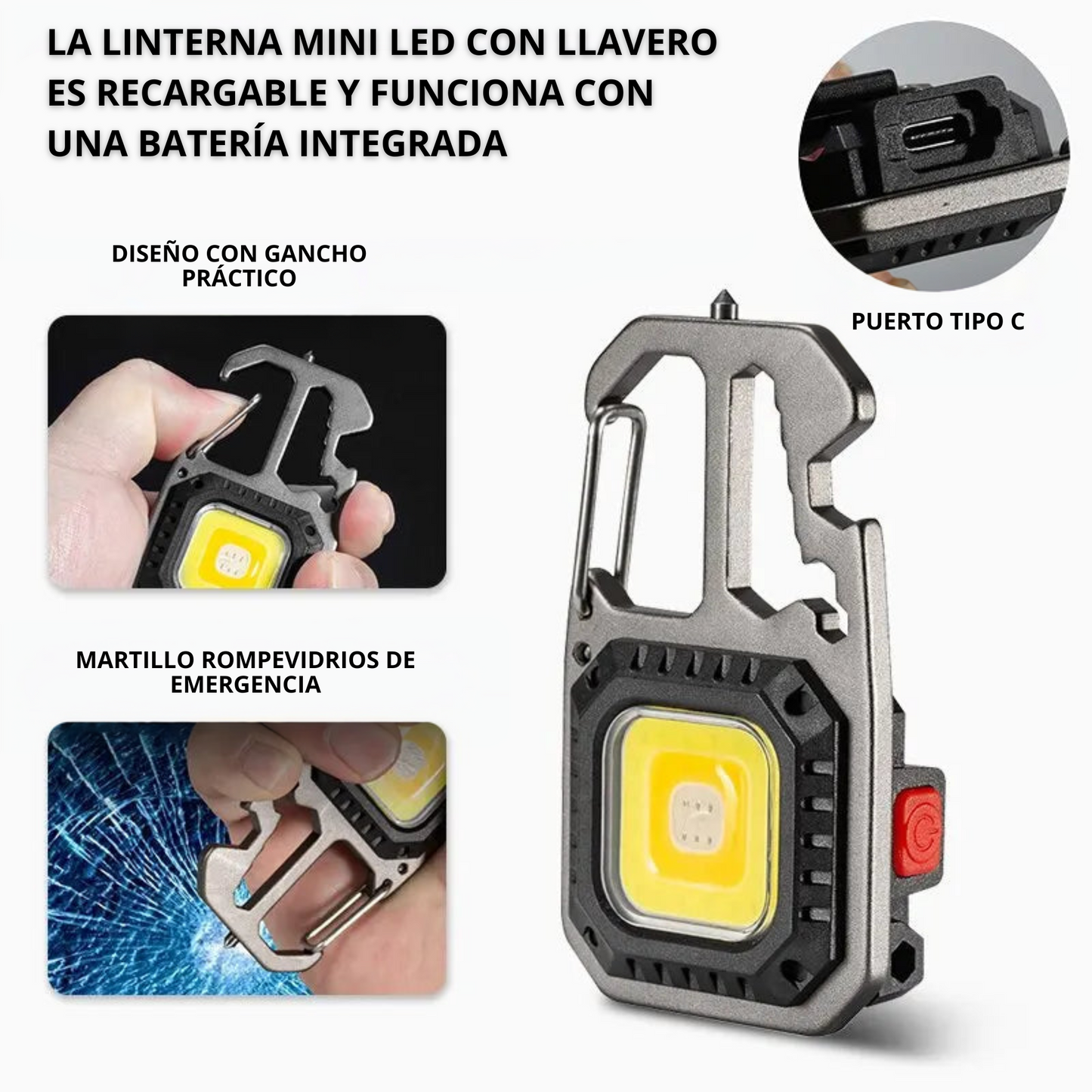 Compact Mini LED Keychain Flashlight - Lightweight and Powerful Portable Light