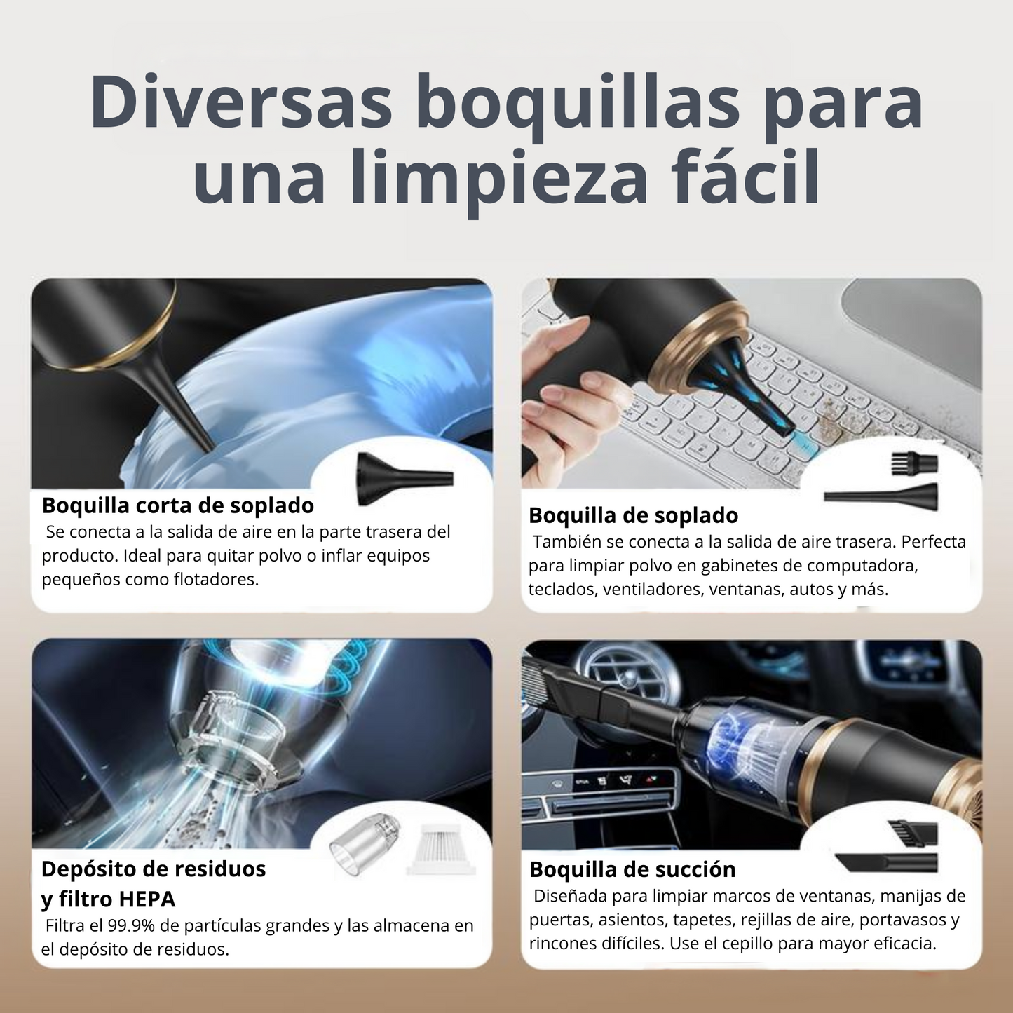 TurboVac Pro – Aspiradora Inalámbrica de Mano